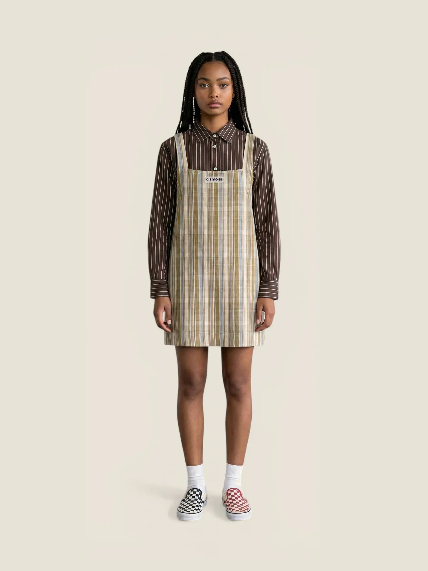Gingham Linen Mini Dress