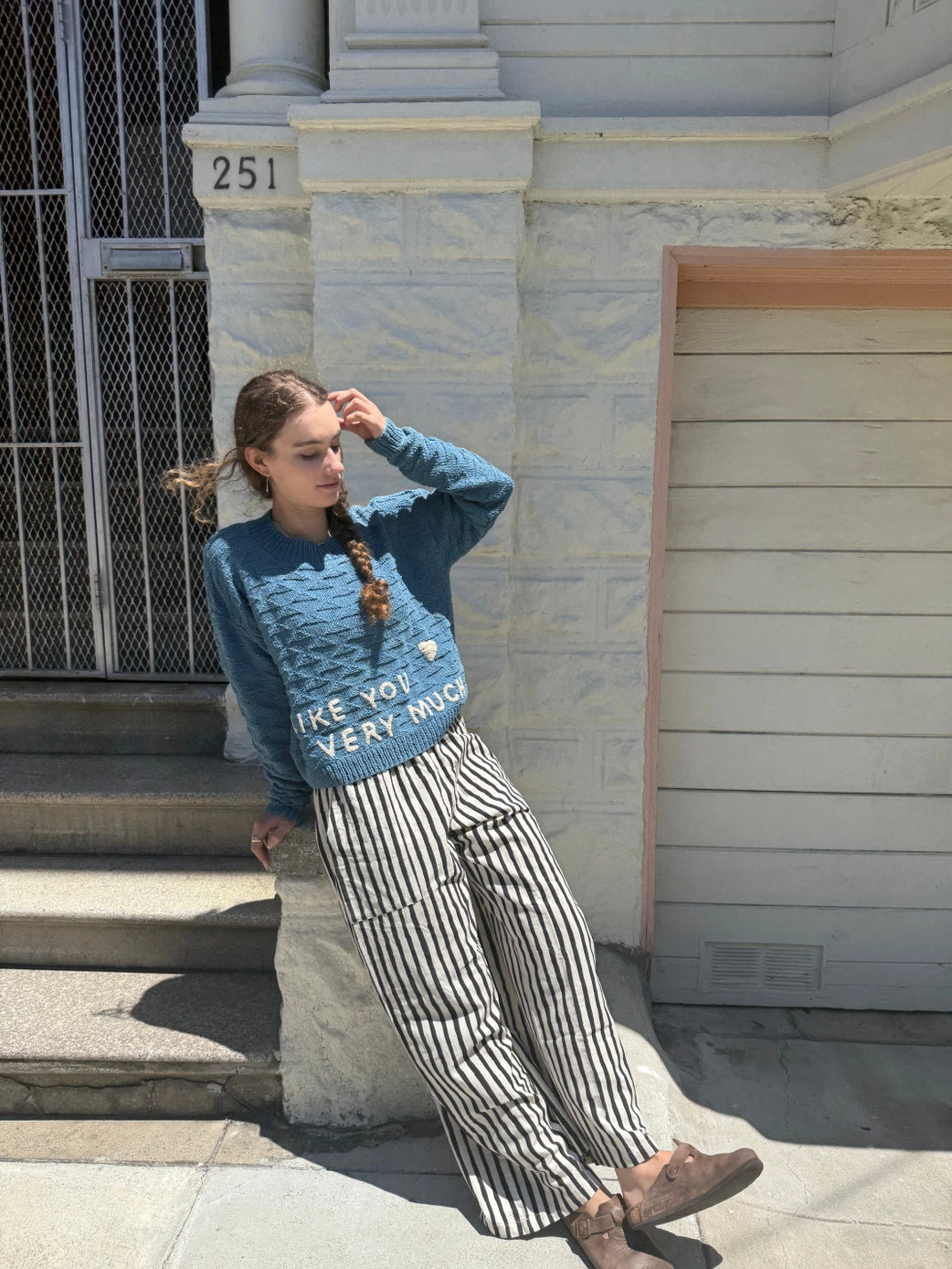 Hand-crochet Phrase Sweater