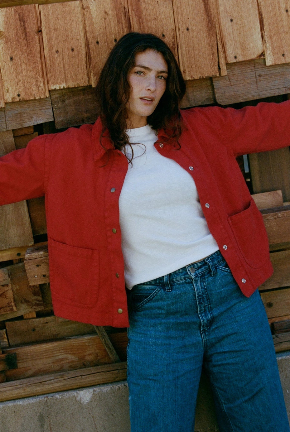 Red Denim Jacket